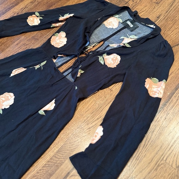 Reformation Heidi Tie Floral Flowy Summer Midi Dress with Bishop Sleeves Size 0 - Picture 2 of 7